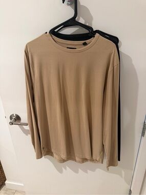 Cuts Clothing Long-Sleeve Crew Neck Shirt - Tan
